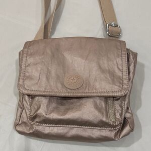 Kipling Crossbody Bag - Shimmering Light Bronze